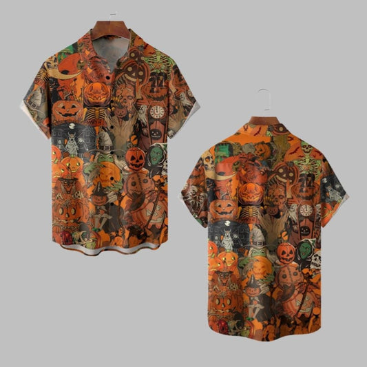 2025 Halloween Pumkin Trick Or Treat Hawaiian Shirt - Moonbestprint