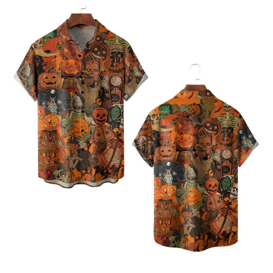 2025 Halloween Pumkin Trick Or Treat Hawaiian Shirt - Moonbestprint