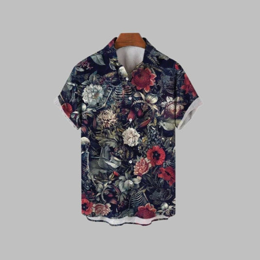 2025 Halloween Skull Pattern Hawaiian Shirt - Moonbestprint