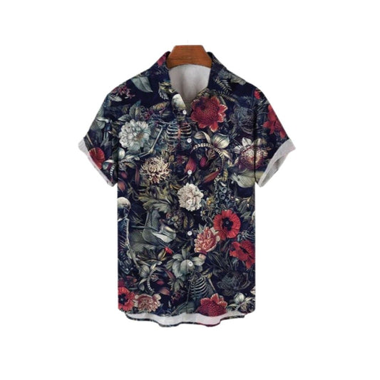 2025 Halloween Skull Pattern Hawaiian Shirt - Moonbestprint