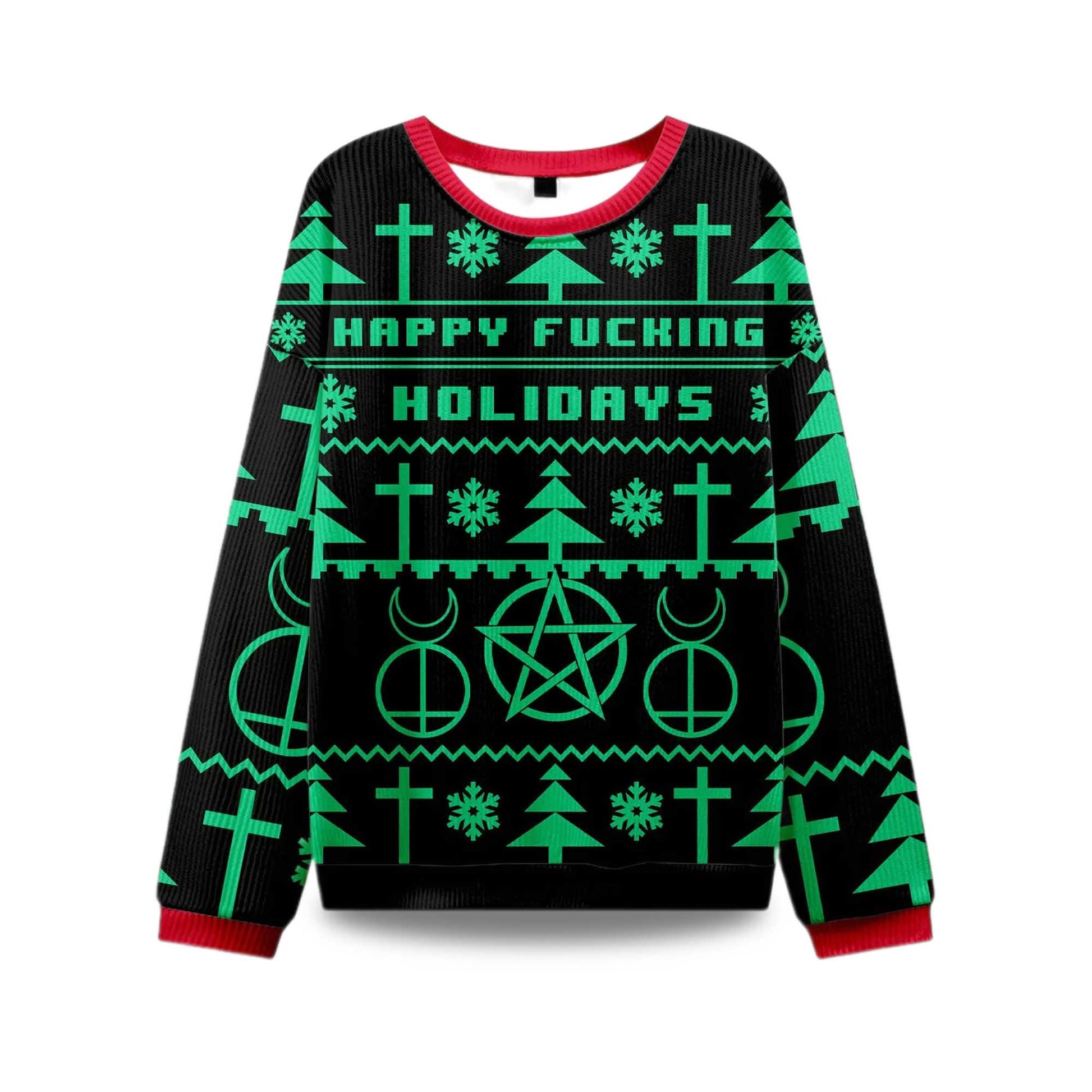 2026 Happy Fucking Holidays Ugly Christmas Sweater Moonbestprint