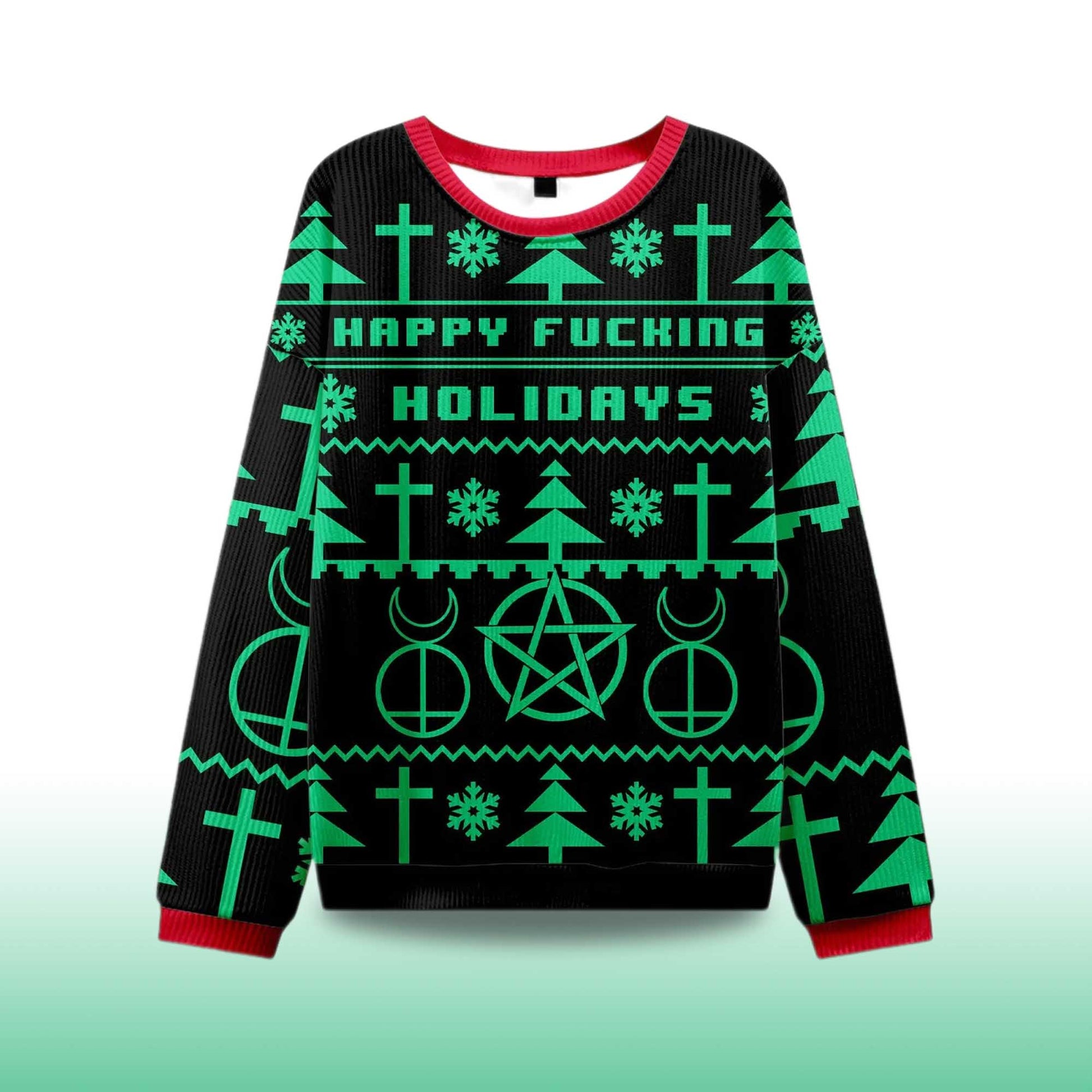 2026 Happy Fucking Holidays Ugly Christmas Sweater Moonbestprint