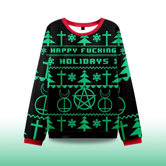 2026 Happy Fucking Holidays Ugly Christmas Sweater Moonbestprint