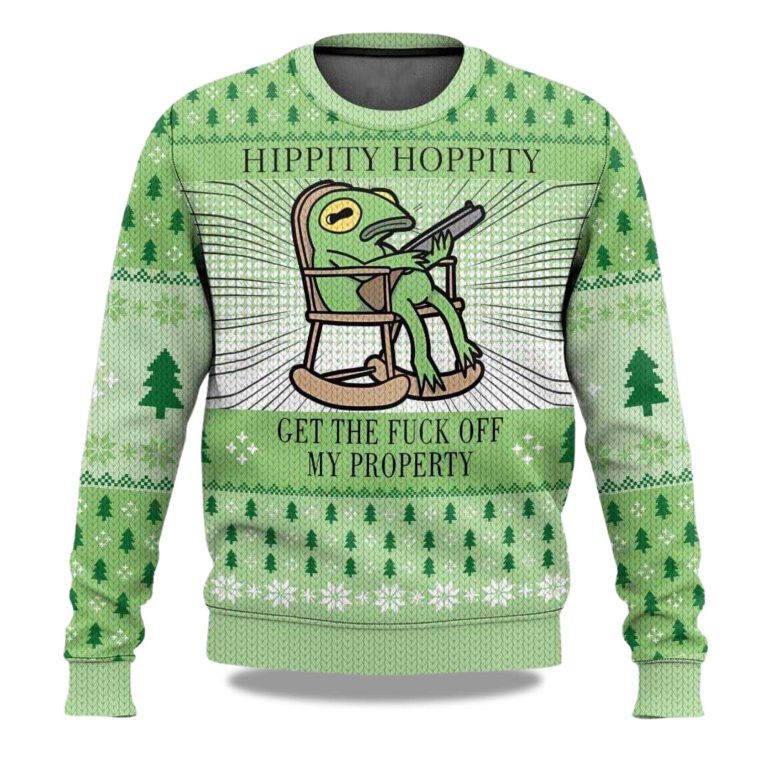 Hippity Hoppity Frog Memes Ugly Christmas Sweater – Moonbestprint