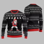 2025 Ho Ho Home Run Funny Baseball Ugly Sweater Christmas-Black – Moonbestprint