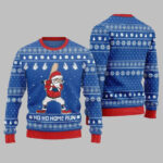 2025 Ho Ho Home Run Funny Baseball Ugly Sweater Christmas-Blue – Moonbestprint