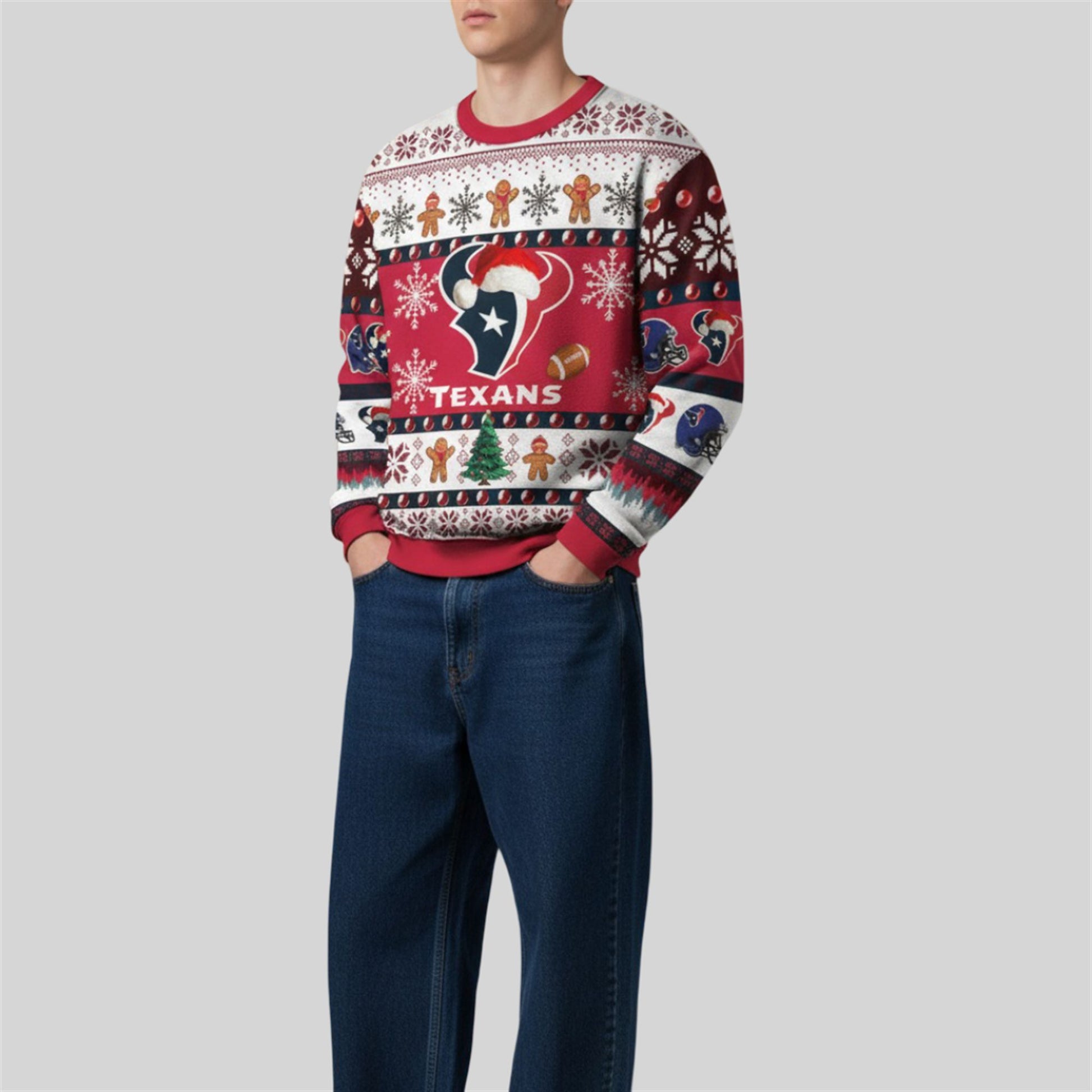 2026 Houston They Not Like Us Ugly Christmas Sweater - Moonbestprint