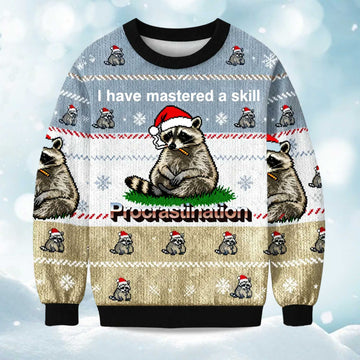 2026 I Have Mastered A Skill Procrastination Christmas Ugly Sweater Moonbestprint