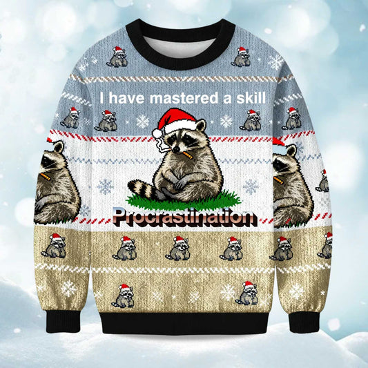 2026 I Have Mastered A Skill Procrastination Christmas Ugly Sweater Moonbestprint