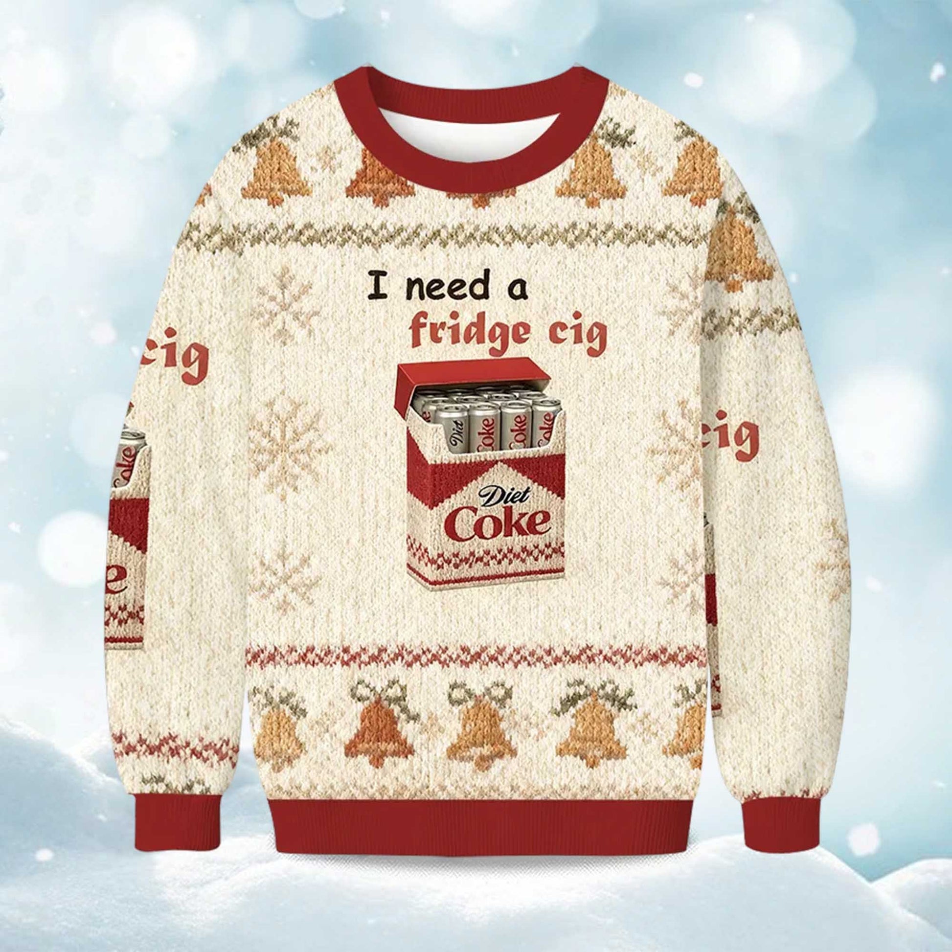 2026 I Need A Fridge Cig Christmas Ugly Sweater Moonbestprint