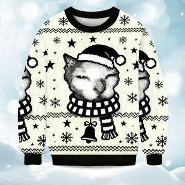 2026 I Need Ibuprofen Funny Cat Christmas Ugly Sweater Moonbestprint