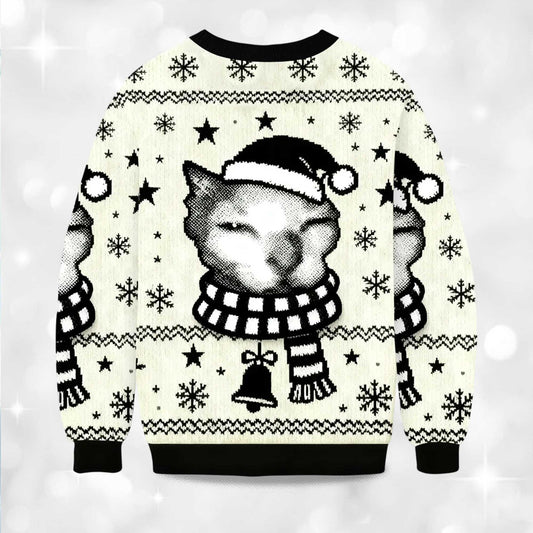 2026 I Need Ibuprofen Funny Cat Christmas Ugly Sweater Moonbestprint
