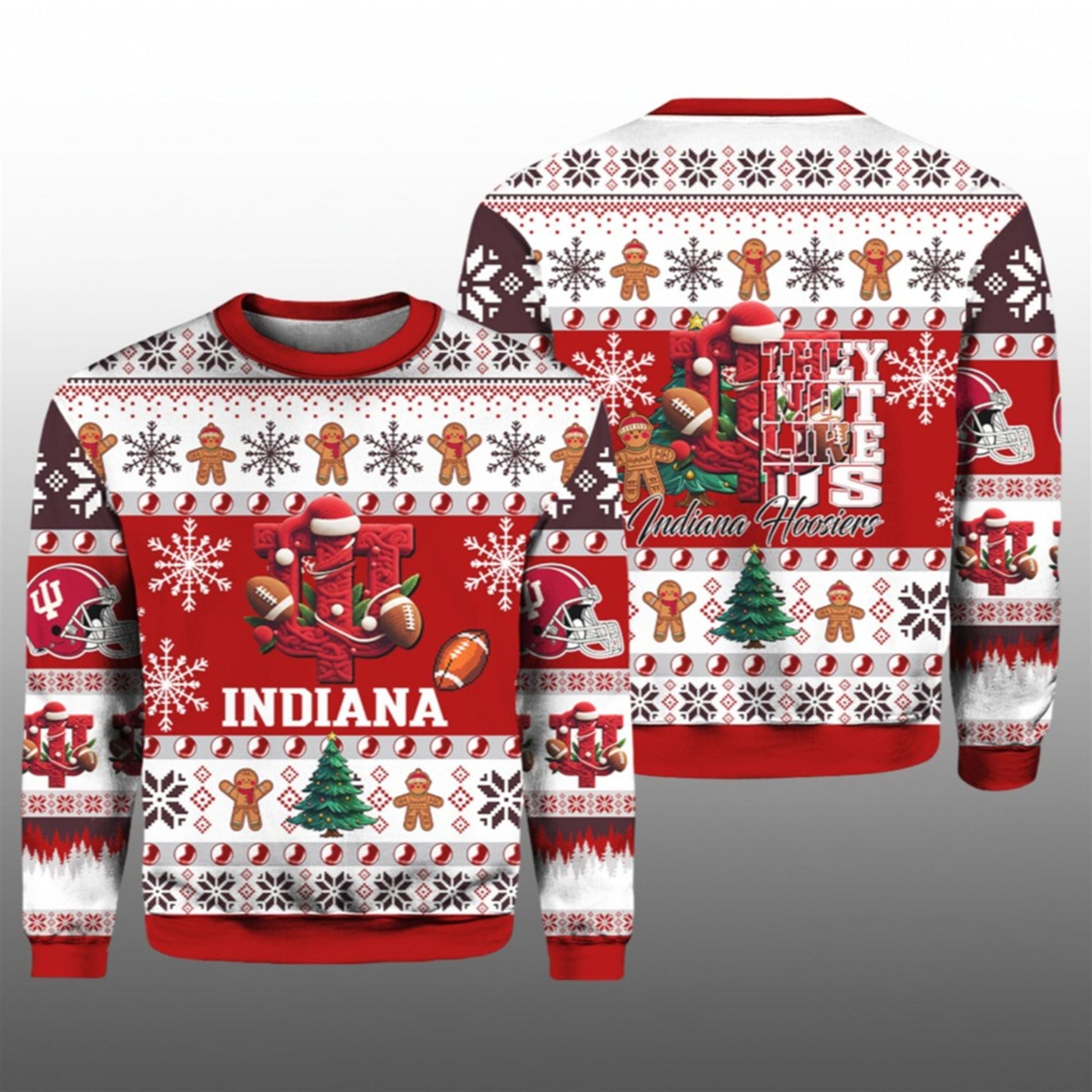 2026 Indiana Hoosiers They Not Like Us Christmas Ugly Sweater - Moonbestprint