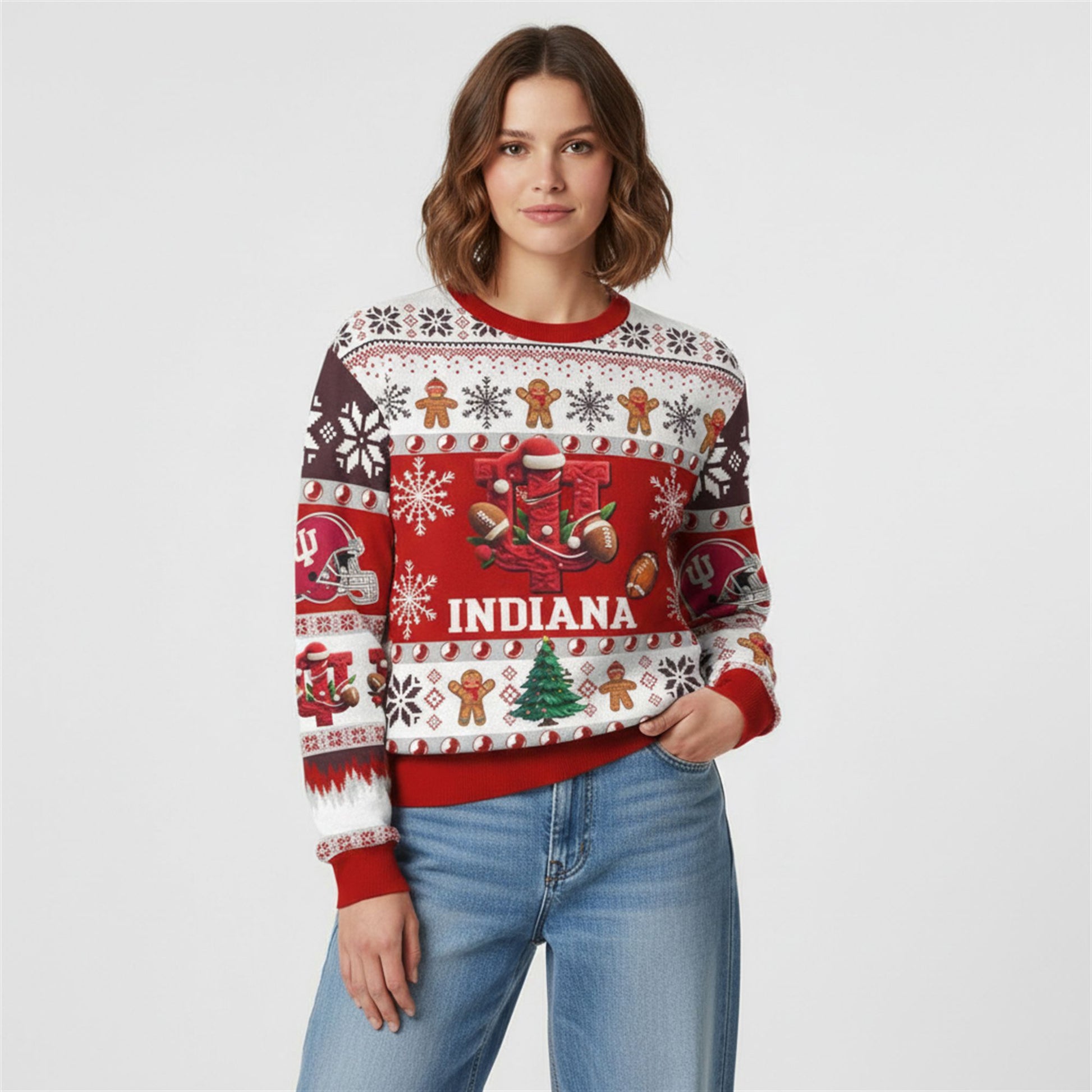 2026 Indiana Hoosiers They Not Like Us Christmas Ugly Sweater - Moonbestprint