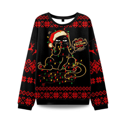 2026 It's Fine I'm Fine EveryThing Is Fine Ugly Christmas Sweater Moonbestprint