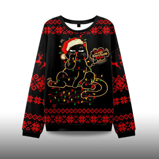 2026 It's Fine I'm Fine EveryThing Is Fine Ugly Christmas Sweater Moonbestprint