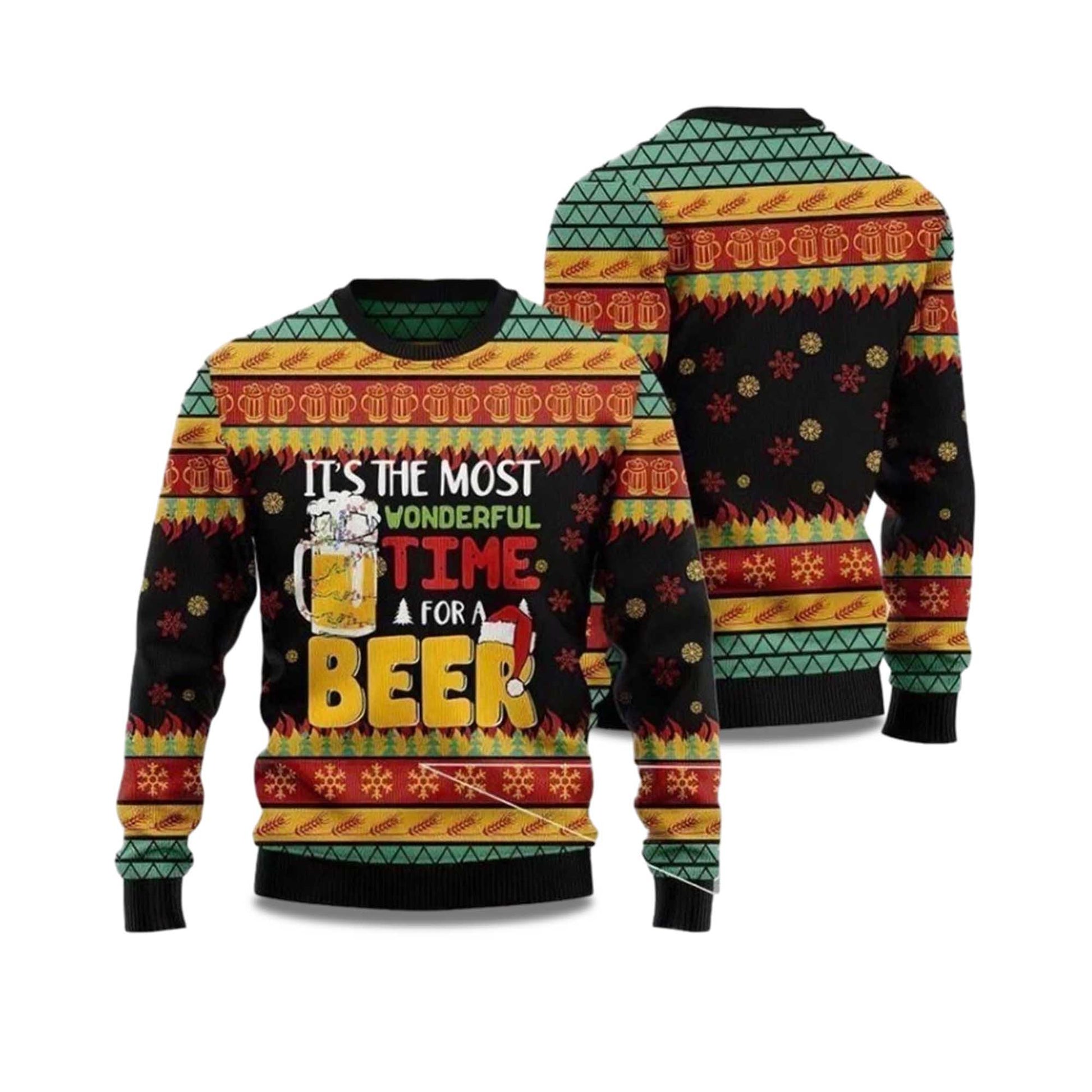 2026 It's The Most Wonderfull Time For A Beer Ugly Christmas Sweater Moonbestprint