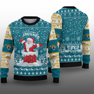 2026 Jaguars Santa Ugly Christmas Sweater - Moonbestprint