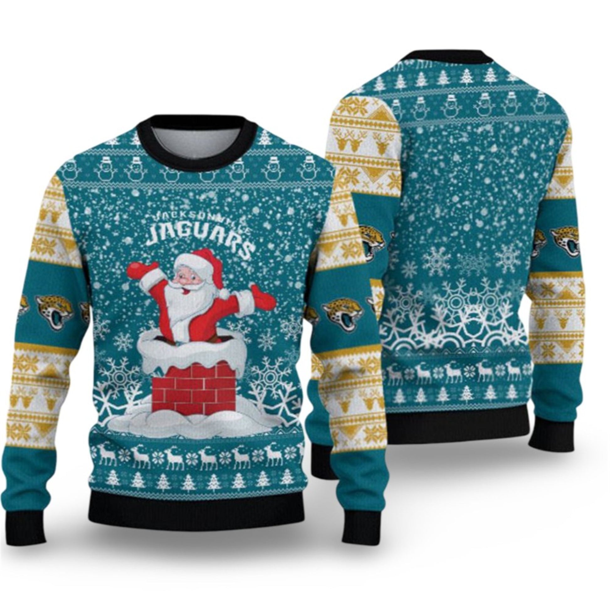 2026 Jaguars Santa Ugly Christmas Sweater - Moonbestprint