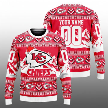2026 KC Chiefs Custom Ugly Christmas Sweater - Moonbestprint