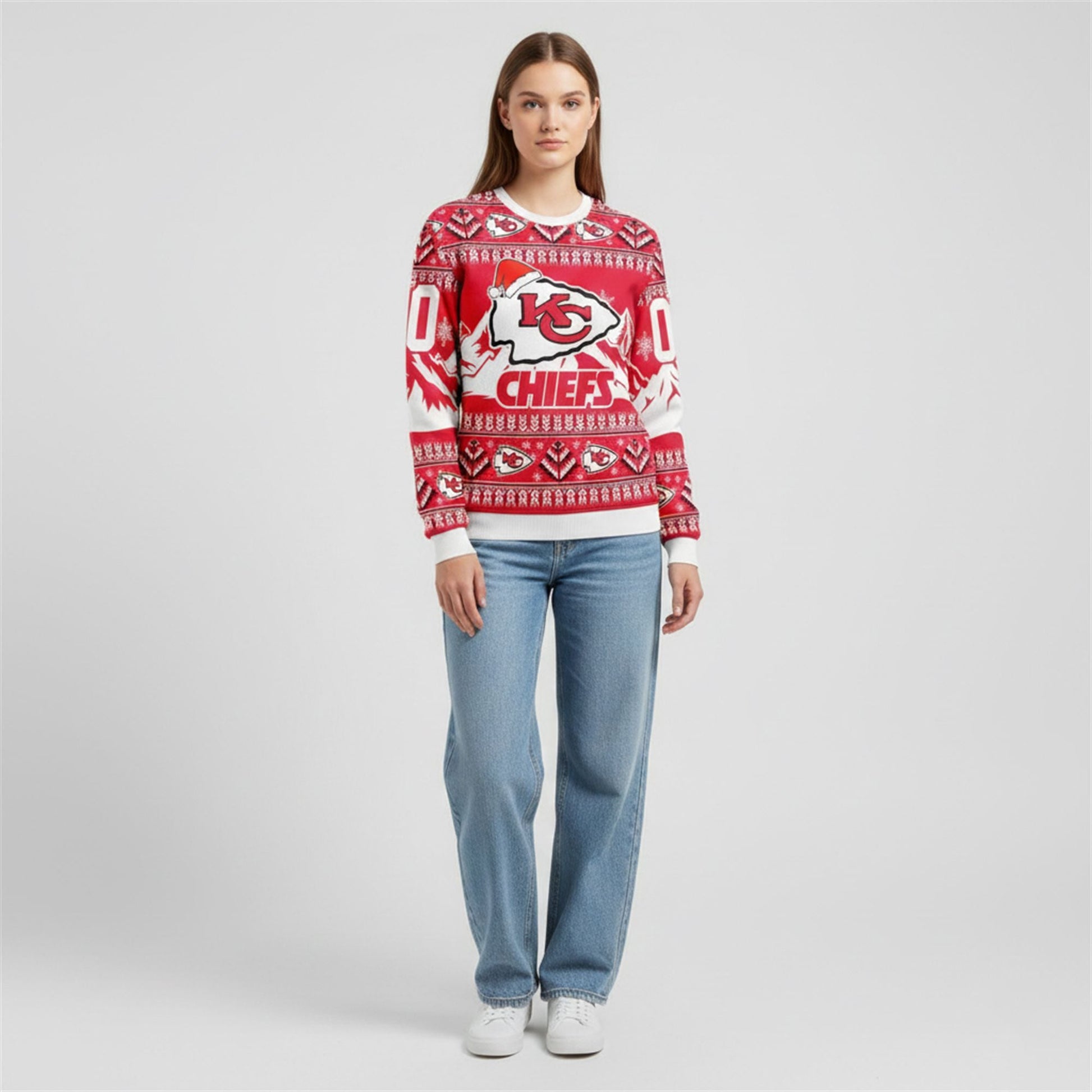 2026 KC Chiefs Custom Ugly Christmas Sweater - Moonbestprint