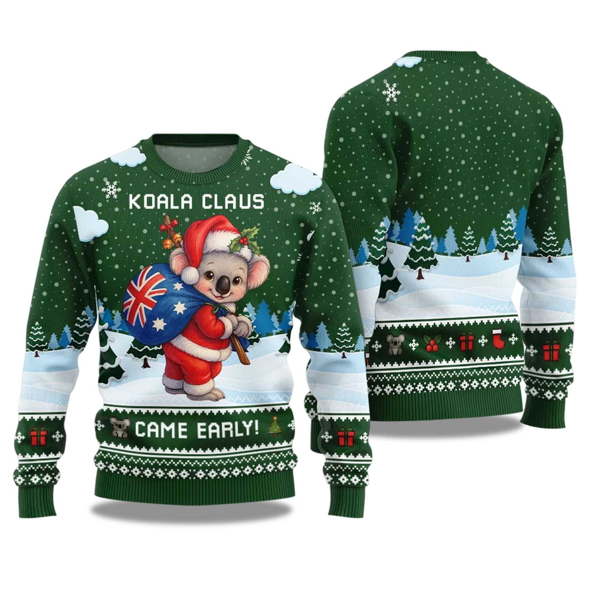 2026 Koala Claus Came Early Ugly Christmas Sweater Moonbestprint