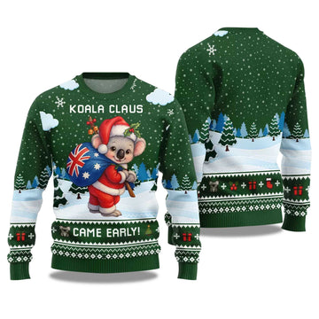 2026 Koala Claus Came Early Ugly Christmas Sweater Moonbestprint