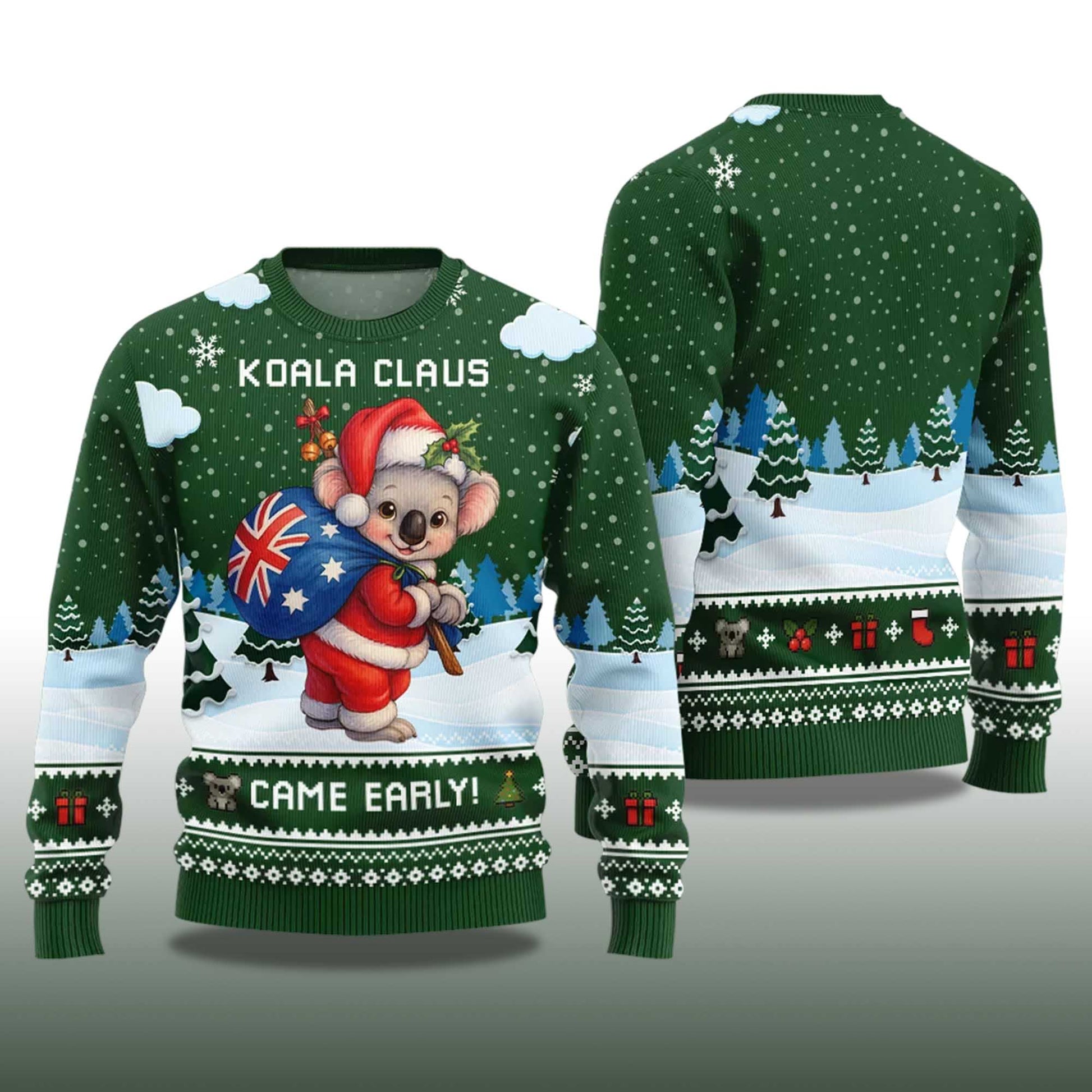 2026 Koala Claus Came Early Ugly Christmas Sweater Moonbestprint