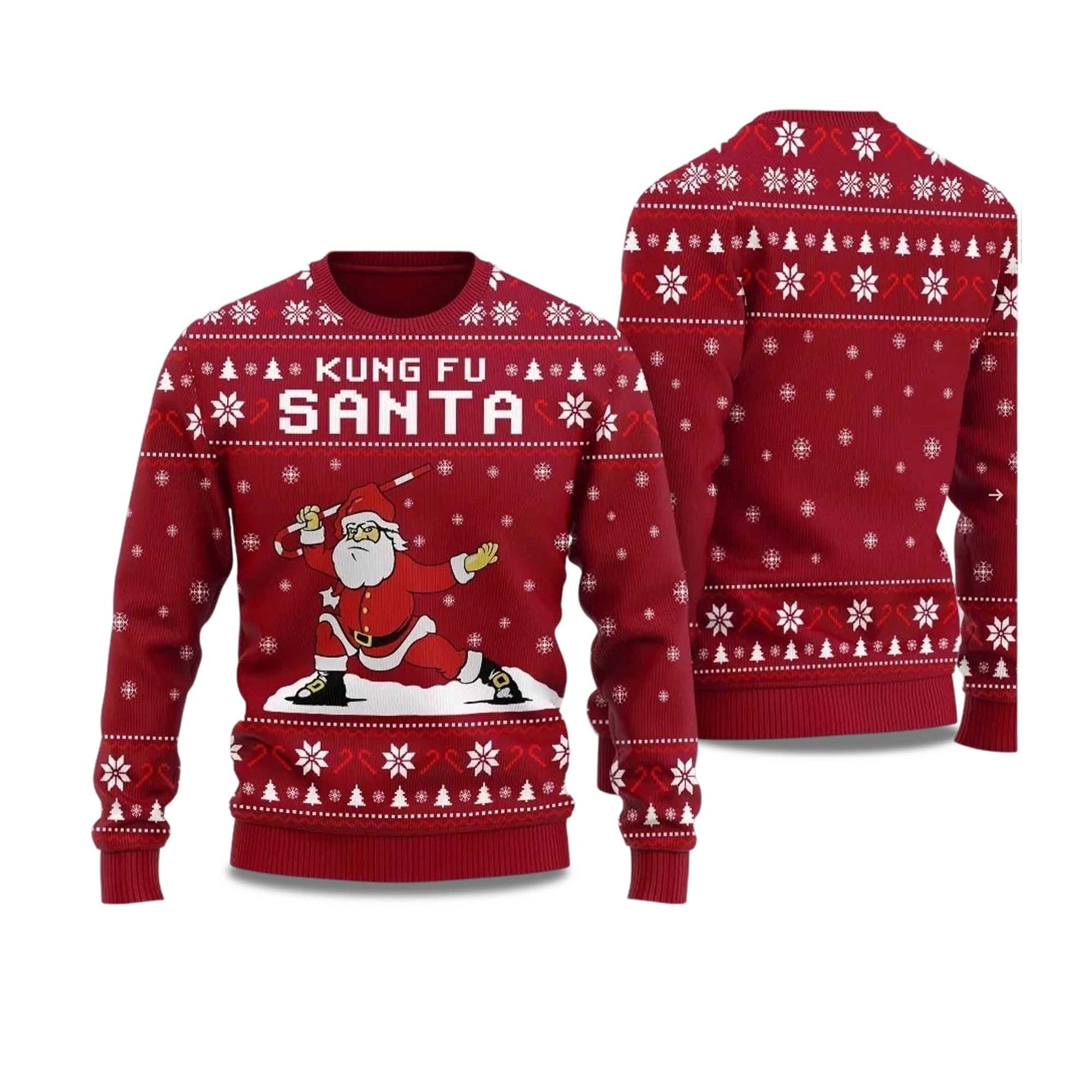 2026 Kungfu Panda Santa Ugly Chritsmas Sweater Moonbestprint