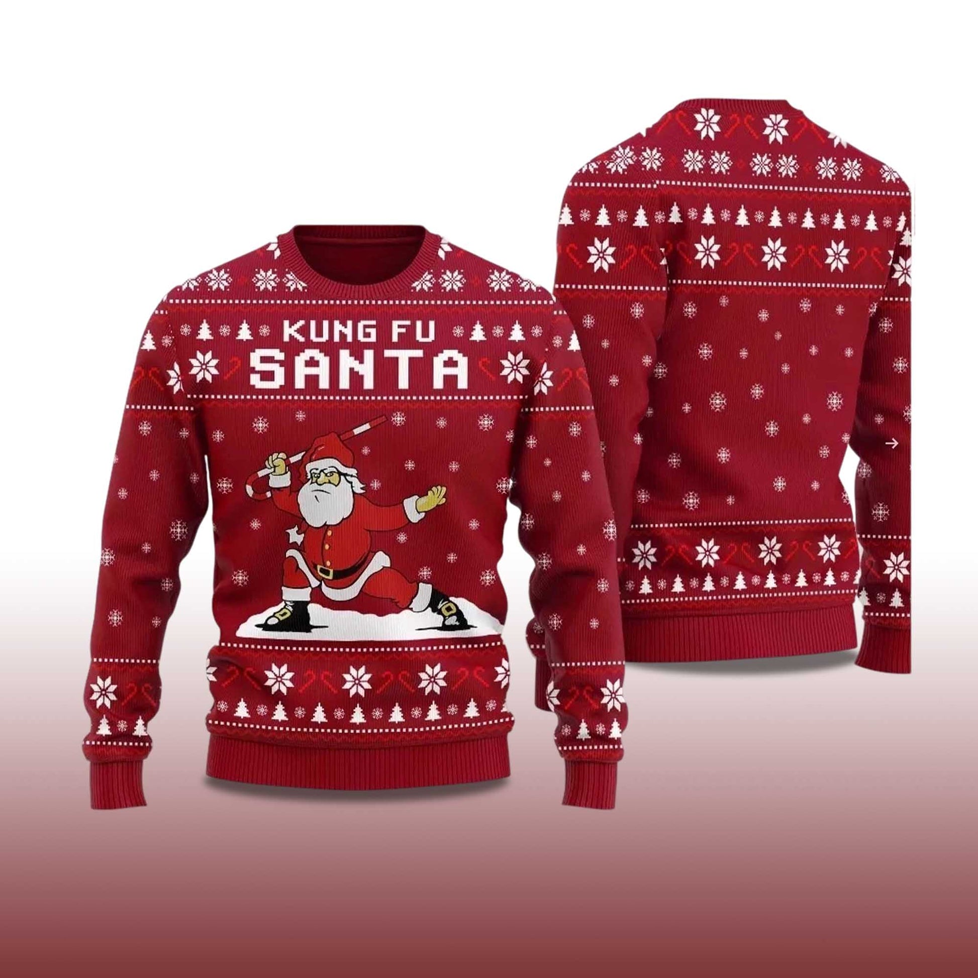 2026 Kungfu Panda Santa Ugly Chritsmas Sweater Moonbestprint