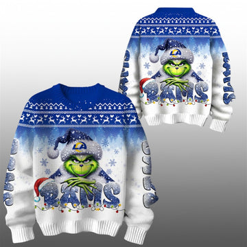 2026 LA Rams Grnch Season Christmas Ugly Sweater - Moonbestprint