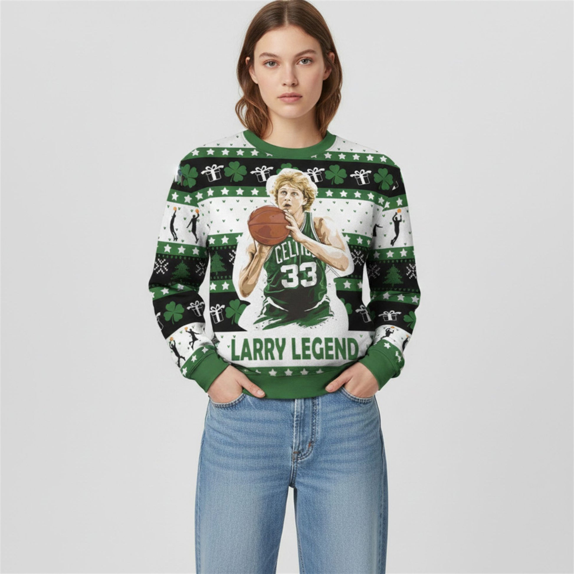 2026 Larry Bird Basketball Christmas Ugly Sweater - Moonbestprint