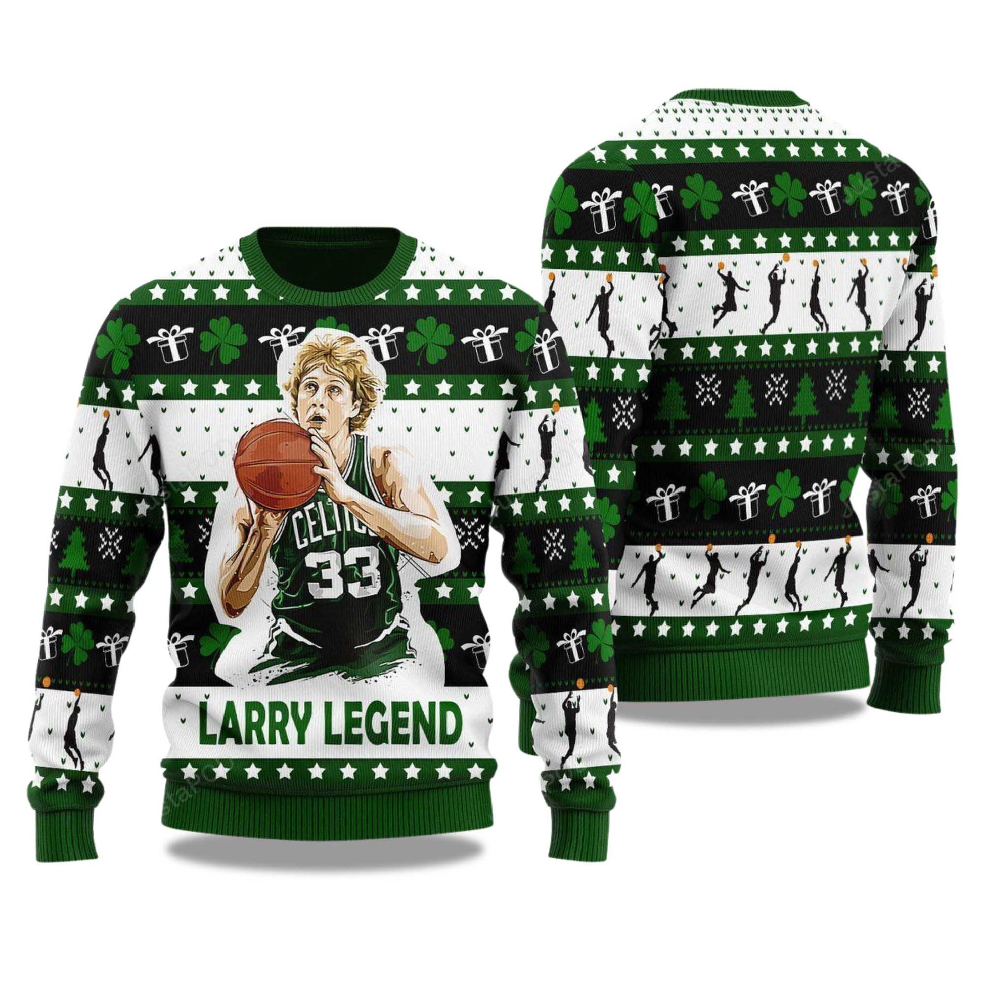 2026 Larry Bird Basketball Christmas Ugly Sweater Moonbestprint