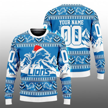 2026 Lions Custom Ugly Christmas Sweater - Moonbestprint
