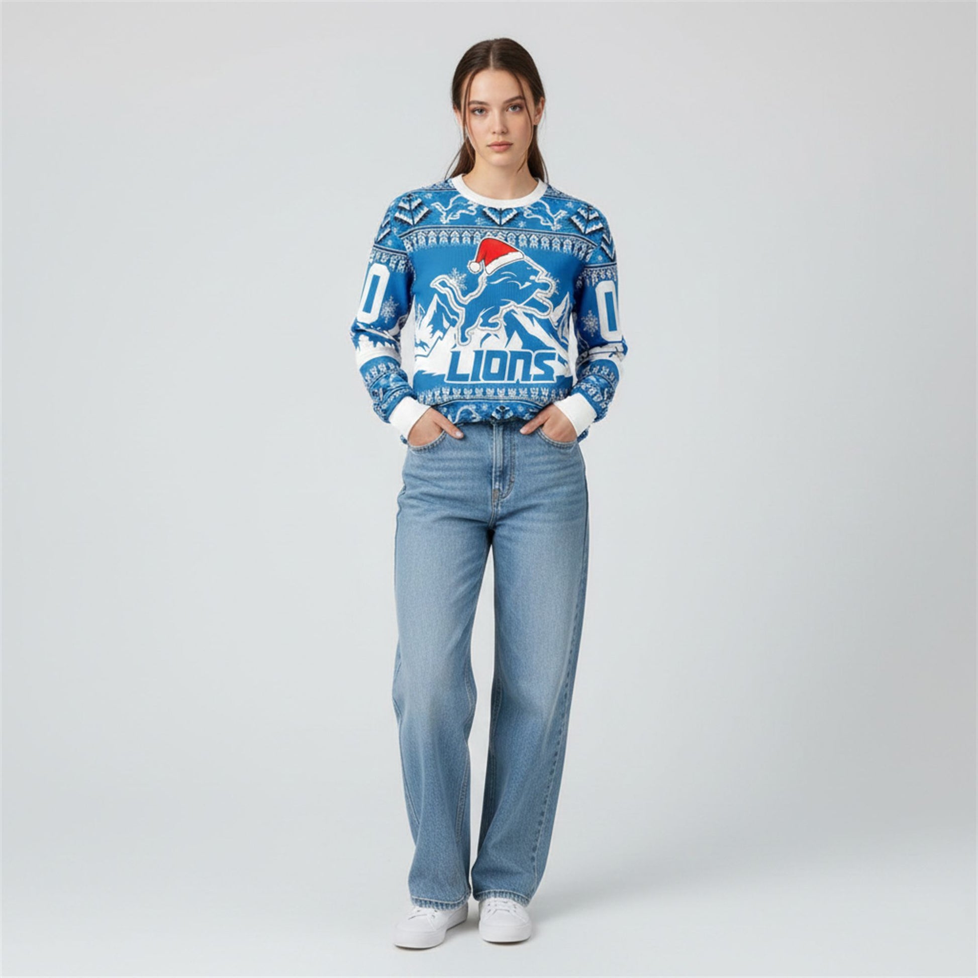 2026 Lions Custom Ugly Christmas Sweater - Moonbestprint