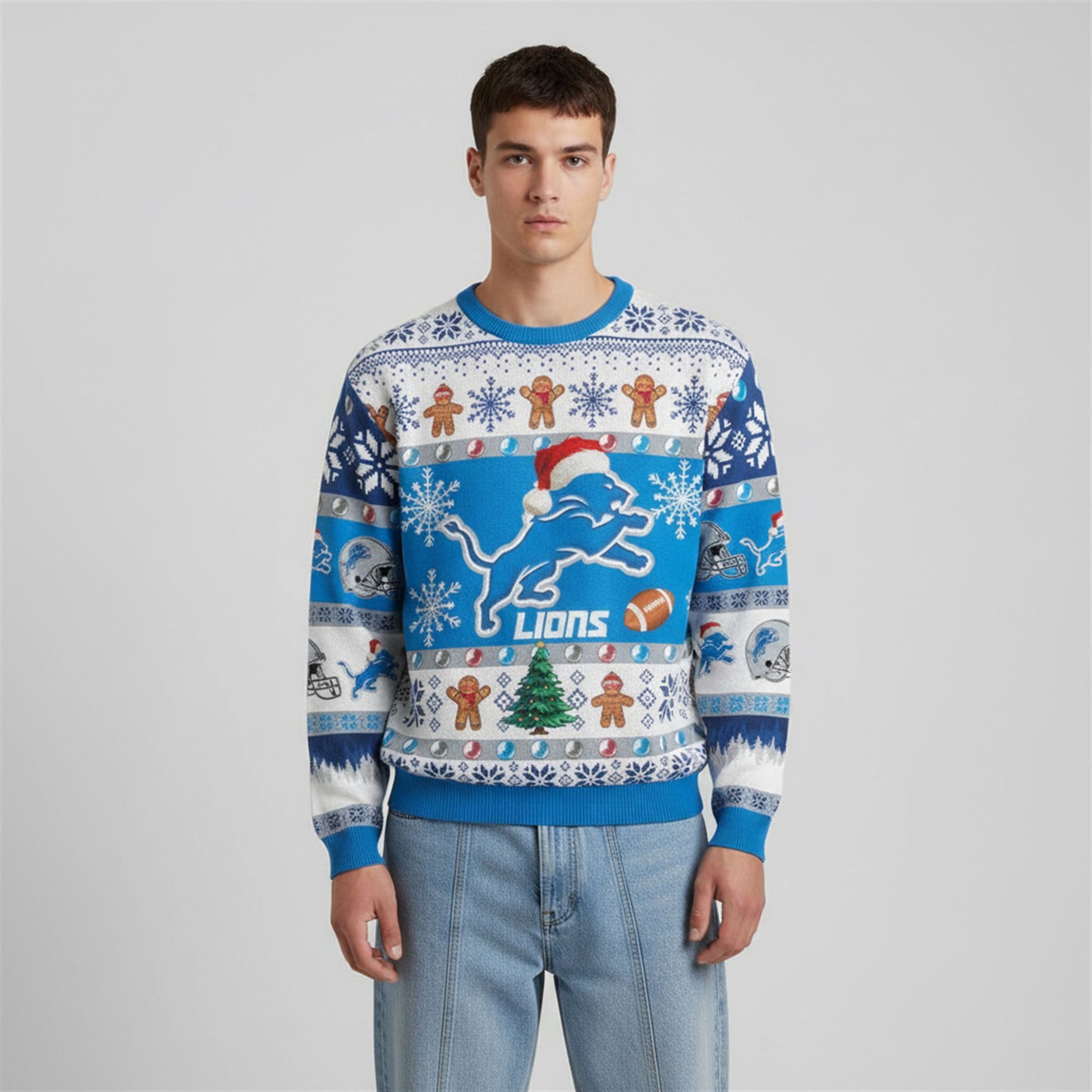 2026 Lions They Not Like Us Ugly Christmas Sweater - Moonbestprint