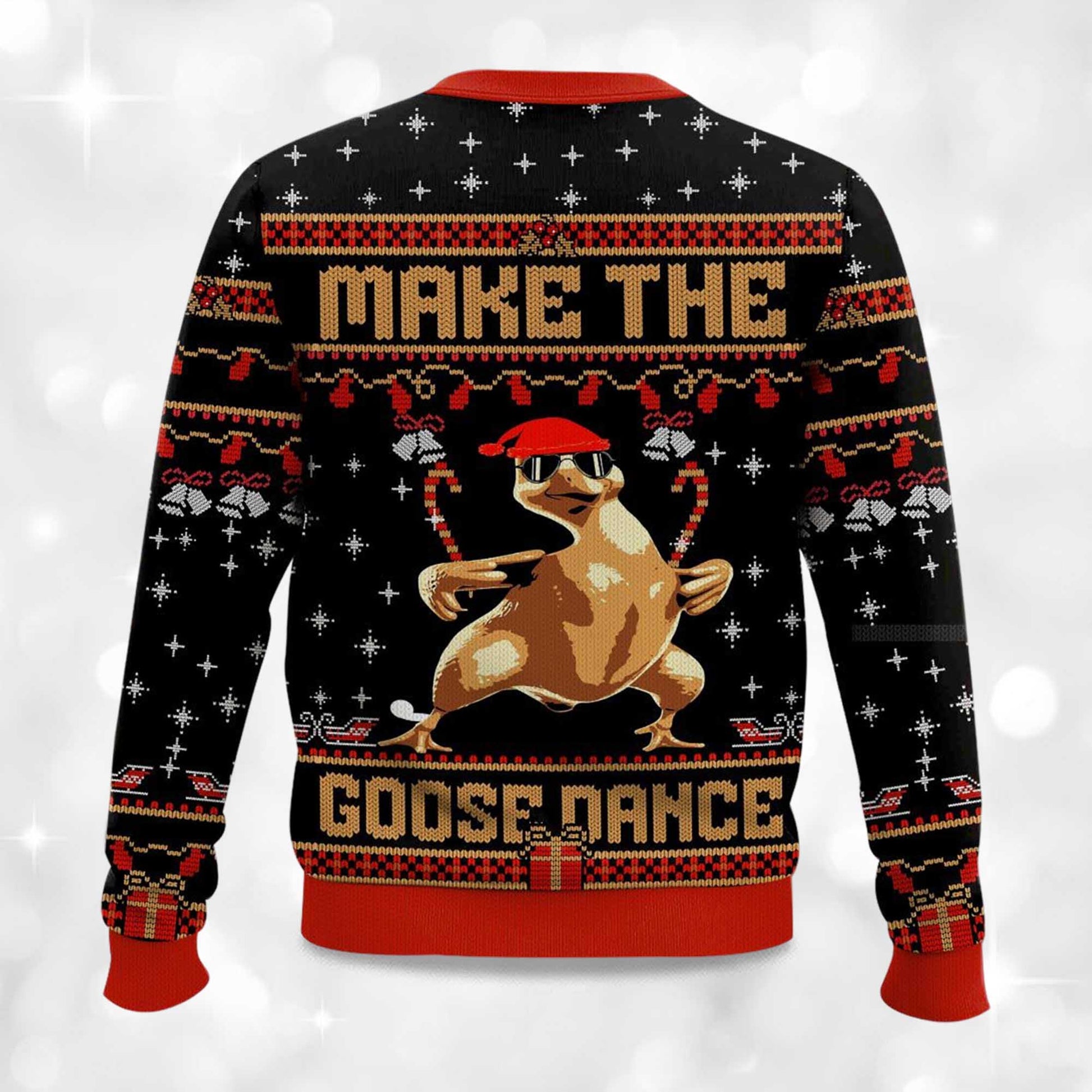 2026 Make The Goose Dance Ugly Christmas Sweater Moonbestprint