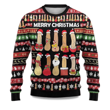 2026 Merry Christmas Penis Ugly Sweater Moonbestprint