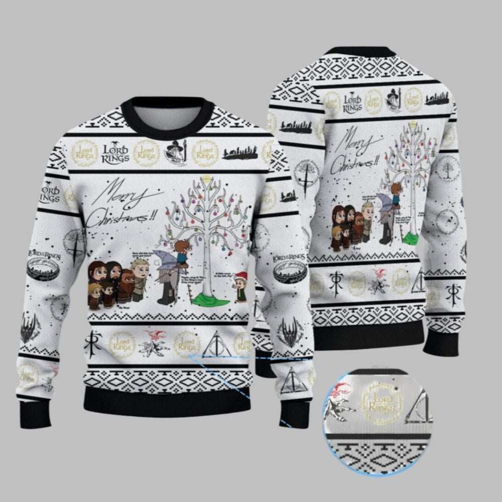 2026 Merry Christmas The Lord Of The Rings Ugly Sweater - Moonbestprint