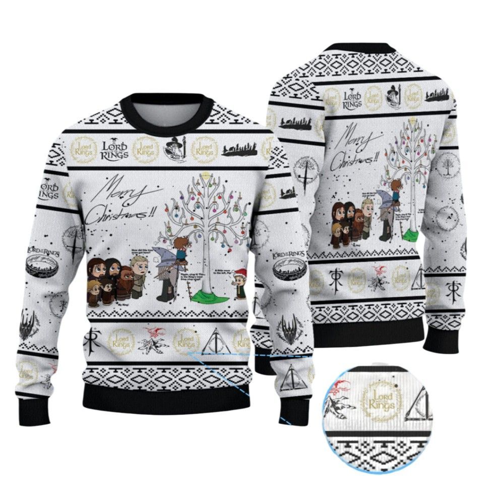2026 Merry Christmas The Lord Of The Rings Ugly Sweater - Moonbestprint