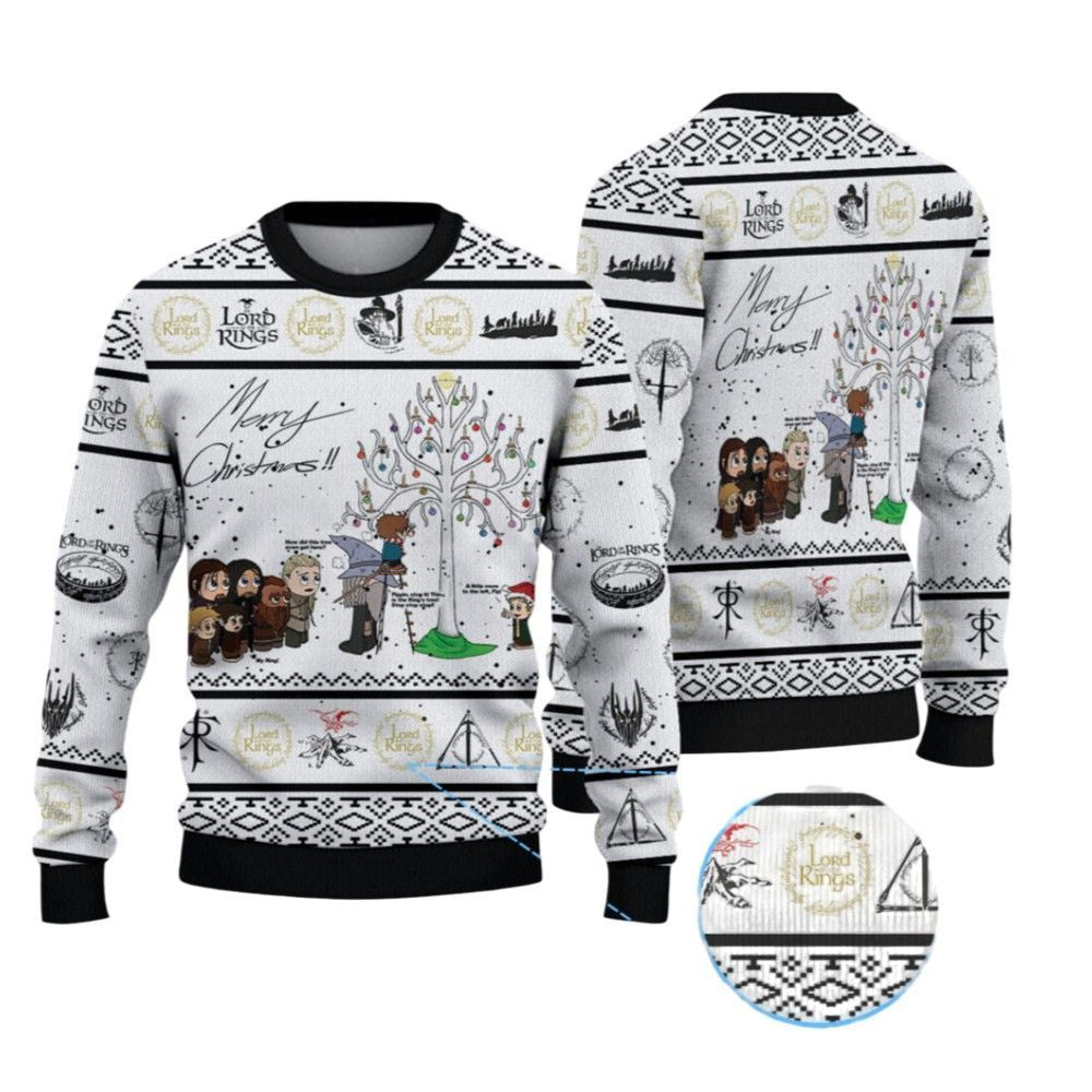 2025 Merry Christmas The Lord Of The Rings Ugly Sweater – Moonbestprint