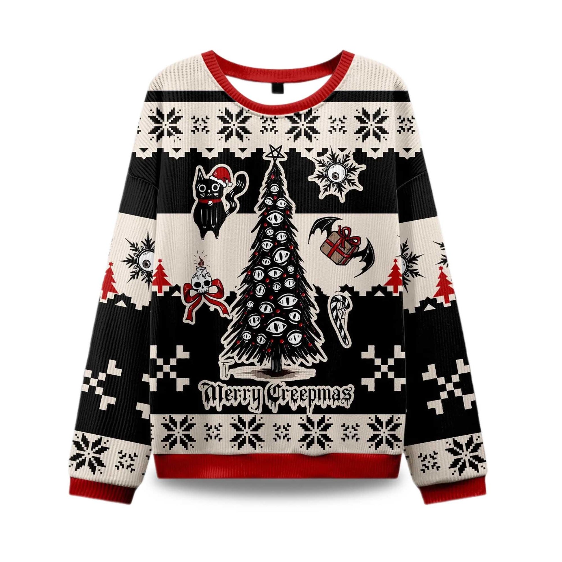 2026 Merry Creepmas Ugly Christmas Sweater Moonbestprint