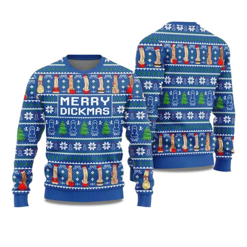 2026 Merry Dickmas Ugly Christmas Sweater Moonbestprint