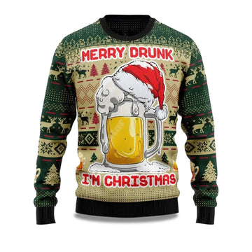 2026 Merry Drunk I'm Christmas Ugly Sweater Moonbestprint
