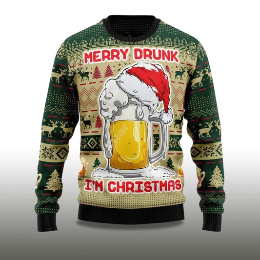 2026 Merry Drunk I'm Christmas Ugly Sweater Moonbestprint