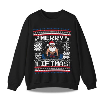 2026 Merry Liftmas Ugly Christmas Sweater Moonbestprint