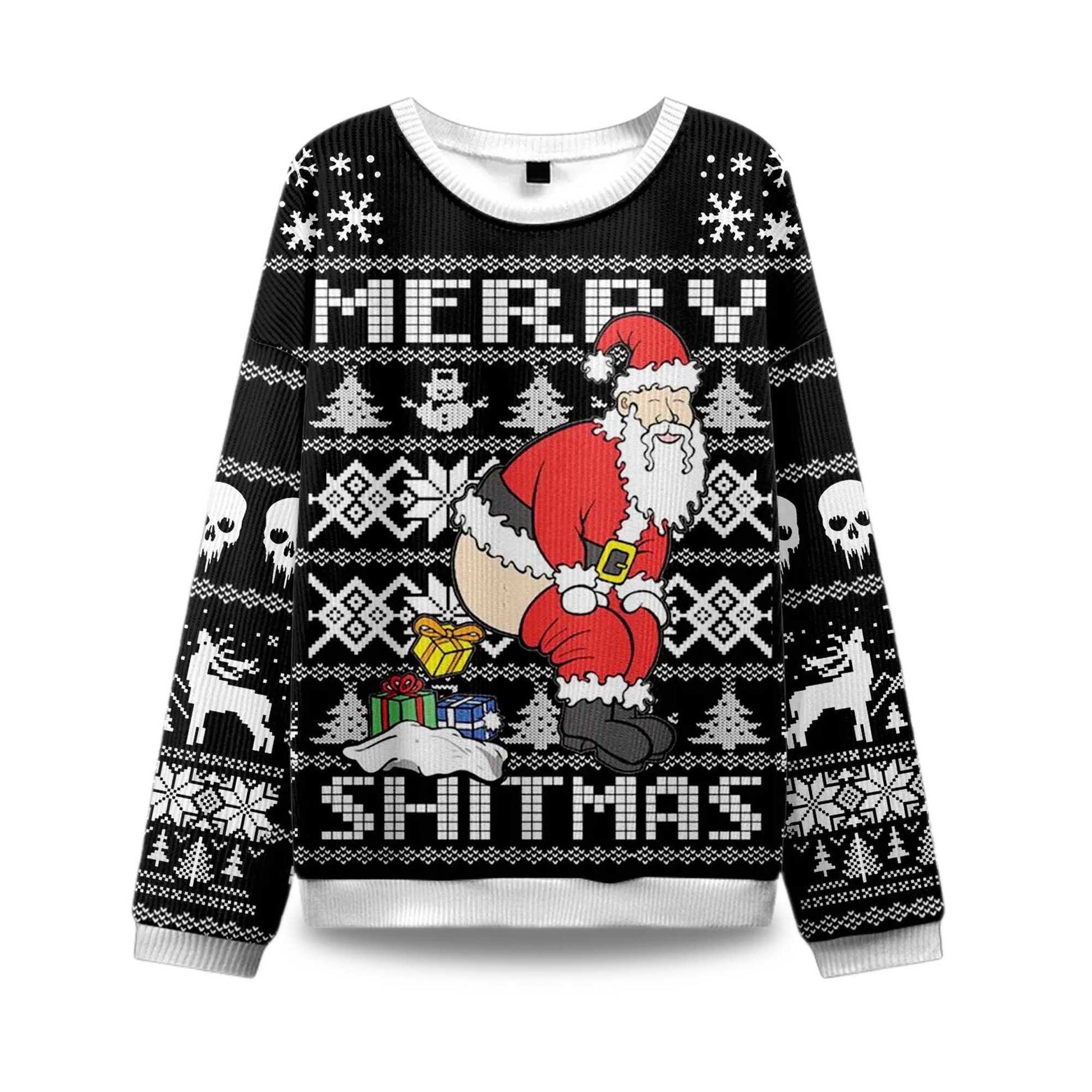 2026 Merry Shitmas Ugly Christmas Sweater Moonbestprint
