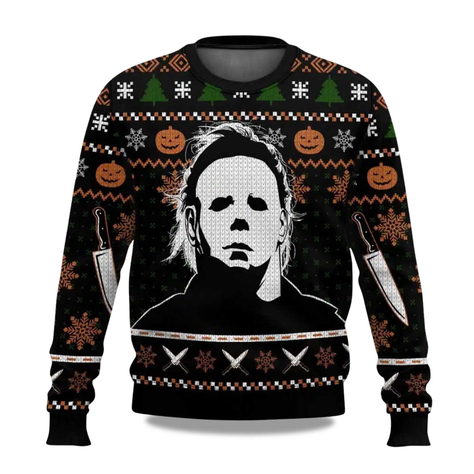 2026 Michael Myers Ugly Christmas Sweater Moonbestprint