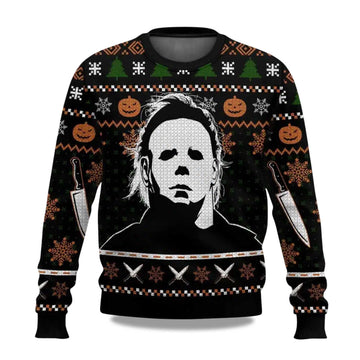 2026 Michael Myers Ugly Christmas Sweater Moonbestprint
