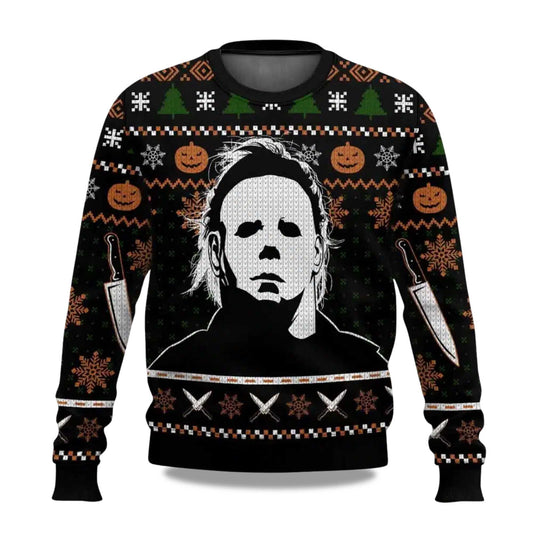 2026 Michael Myers Ugly Christmas Sweater Moonbestprint